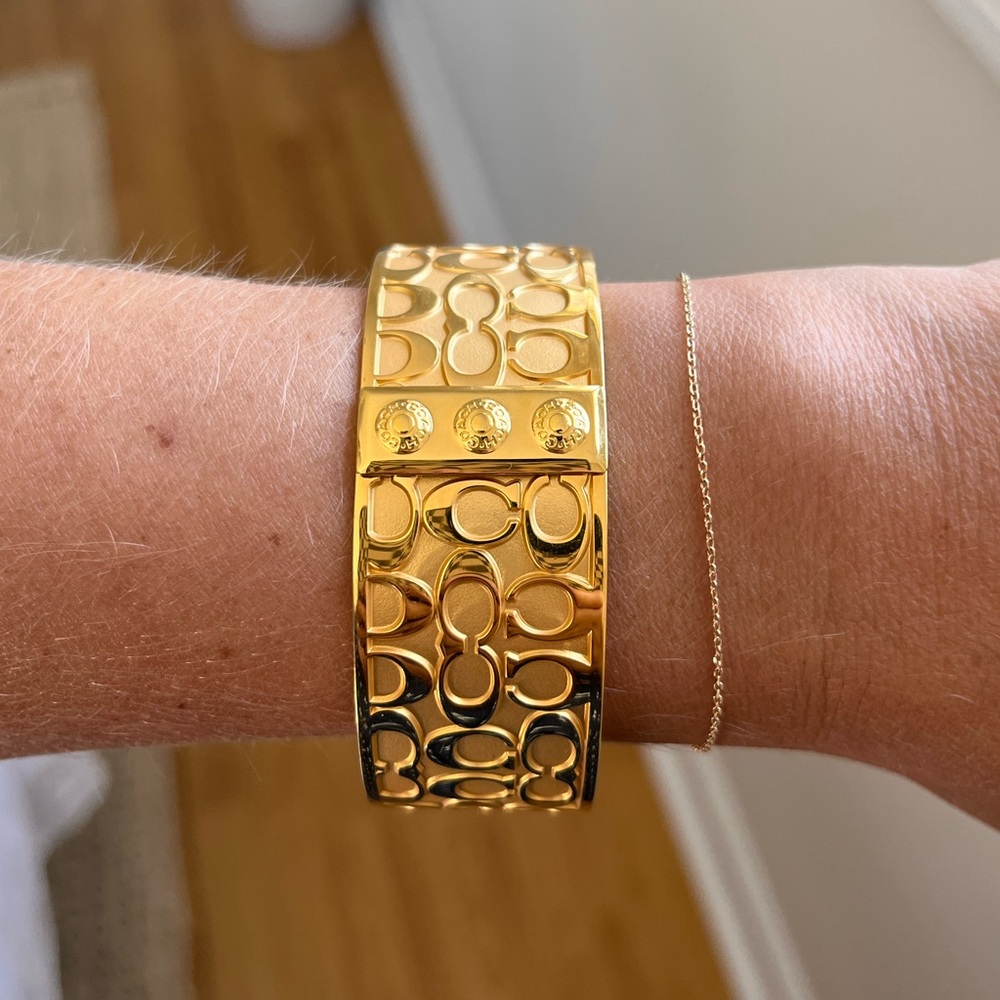 Coach gold cuff bracelet